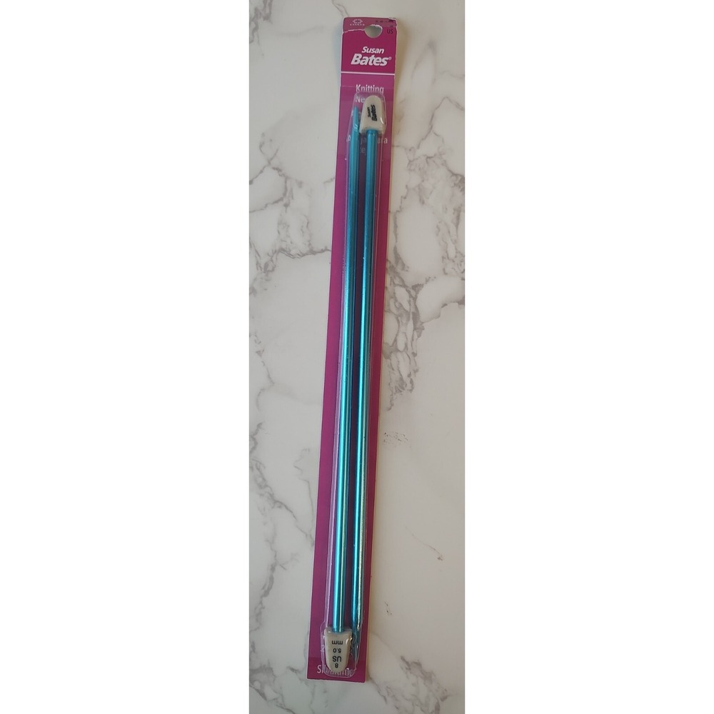 Susan Bates Silvalume Single Point Knitting Needles 10"-Size 8/5mm A3